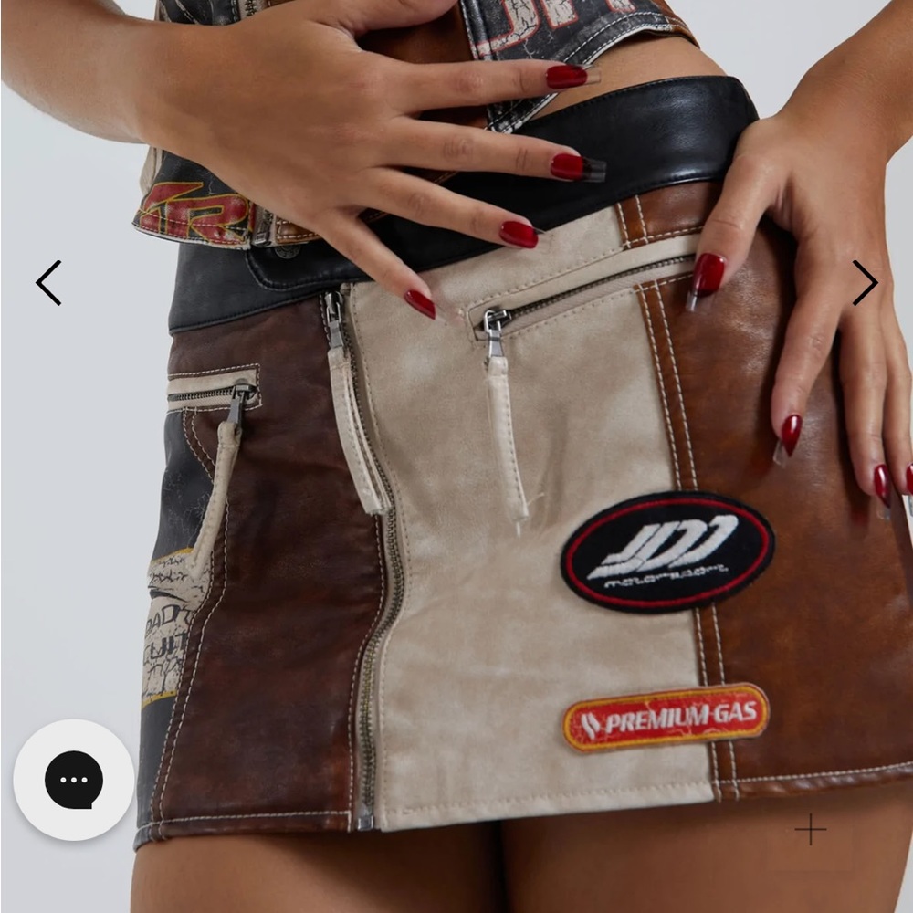 DAYTONA VEGAN LEATHER MINI SKIRT Jaded London